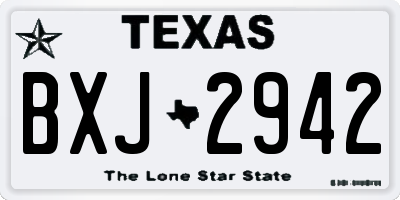 TX license plate BXJ2942