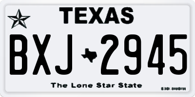 TX license plate BXJ2945