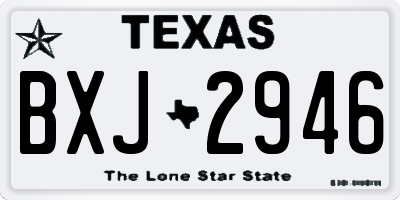 TX license plate BXJ2946