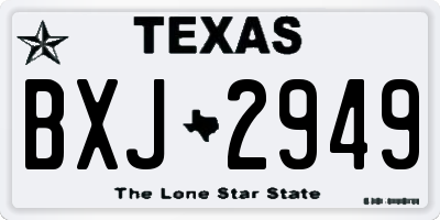 TX license plate BXJ2949
