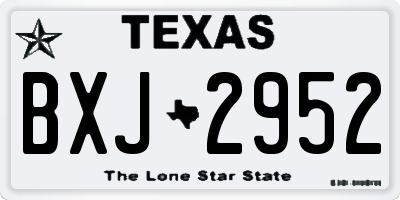 TX license plate BXJ2952