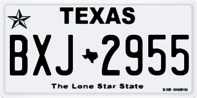 TX license plate BXJ2955