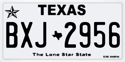 TX license plate BXJ2956