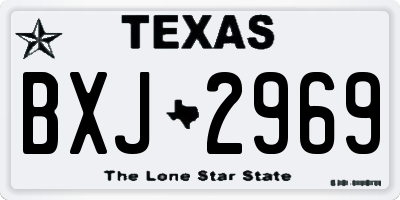 TX license plate BXJ2969