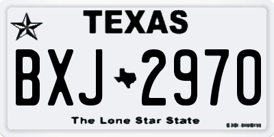 TX license plate BXJ2970