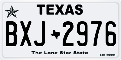 TX license plate BXJ2976