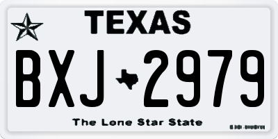TX license plate BXJ2979