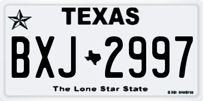 TX license plate BXJ2997