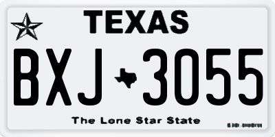 TX license plate BXJ3055