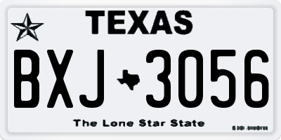 TX license plate BXJ3056