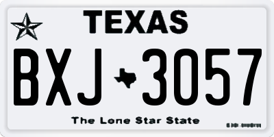 TX license plate BXJ3057