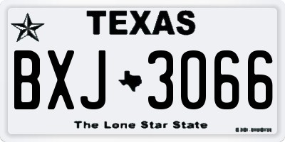 TX license plate BXJ3066