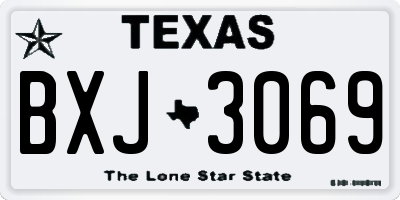 TX license plate BXJ3069