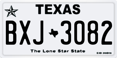 TX license plate BXJ3082