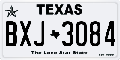 TX license plate BXJ3084