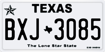 TX license plate BXJ3085