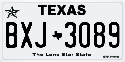 TX license plate BXJ3089