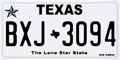 TX license plate BXJ3094