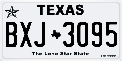 TX license plate BXJ3095