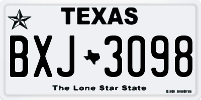 TX license plate BXJ3098