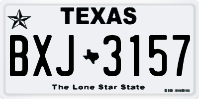 TX license plate BXJ3157
