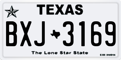 TX license plate BXJ3169