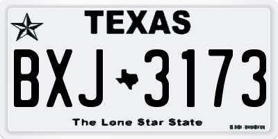 TX license plate BXJ3173