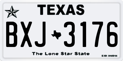 TX license plate BXJ3176