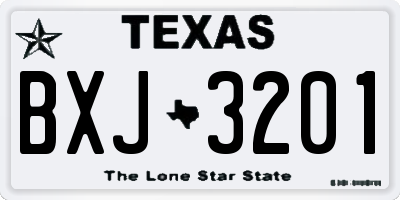 TX license plate BXJ3201
