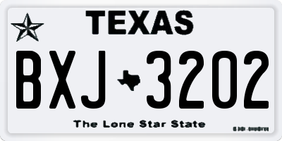 TX license plate BXJ3202