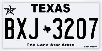TX license plate BXJ3207
