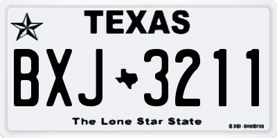 TX license plate BXJ3211