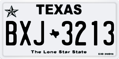 TX license plate BXJ3213