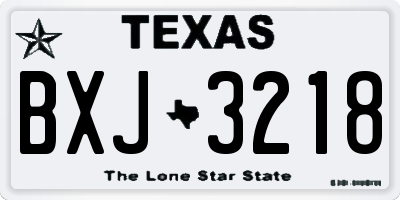 TX license plate BXJ3218