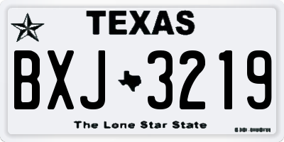 TX license plate BXJ3219