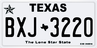 TX license plate BXJ3220