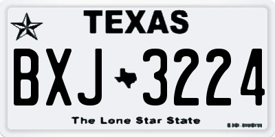 TX license plate BXJ3224