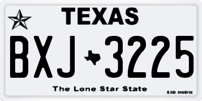 TX license plate BXJ3225