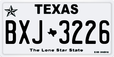 TX license plate BXJ3226
