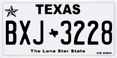 TX license plate BXJ3228