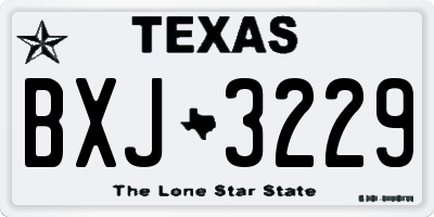 TX license plate BXJ3229