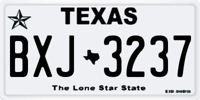 TX license plate BXJ3237