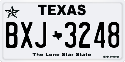 TX license plate BXJ3248