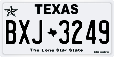 TX license plate BXJ3249