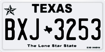 TX license plate BXJ3253