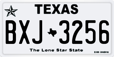 TX license plate BXJ3256