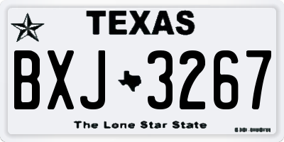 TX license plate BXJ3267