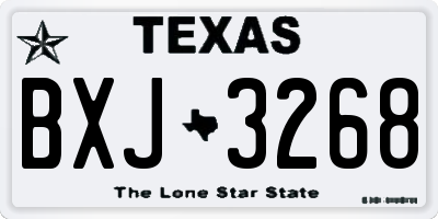 TX license plate BXJ3268