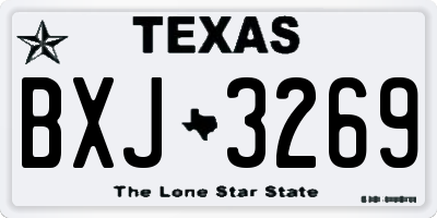 TX license plate BXJ3269