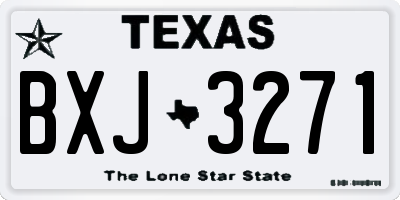 TX license plate BXJ3271